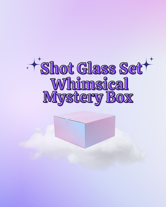 Set of 3 Shot Glasses Whimsical Mystery Box