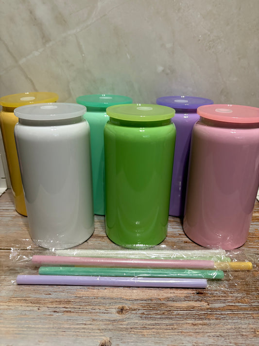 16oz Color Stainless Steel Tumbler (No Handle) - Whimsical Cups