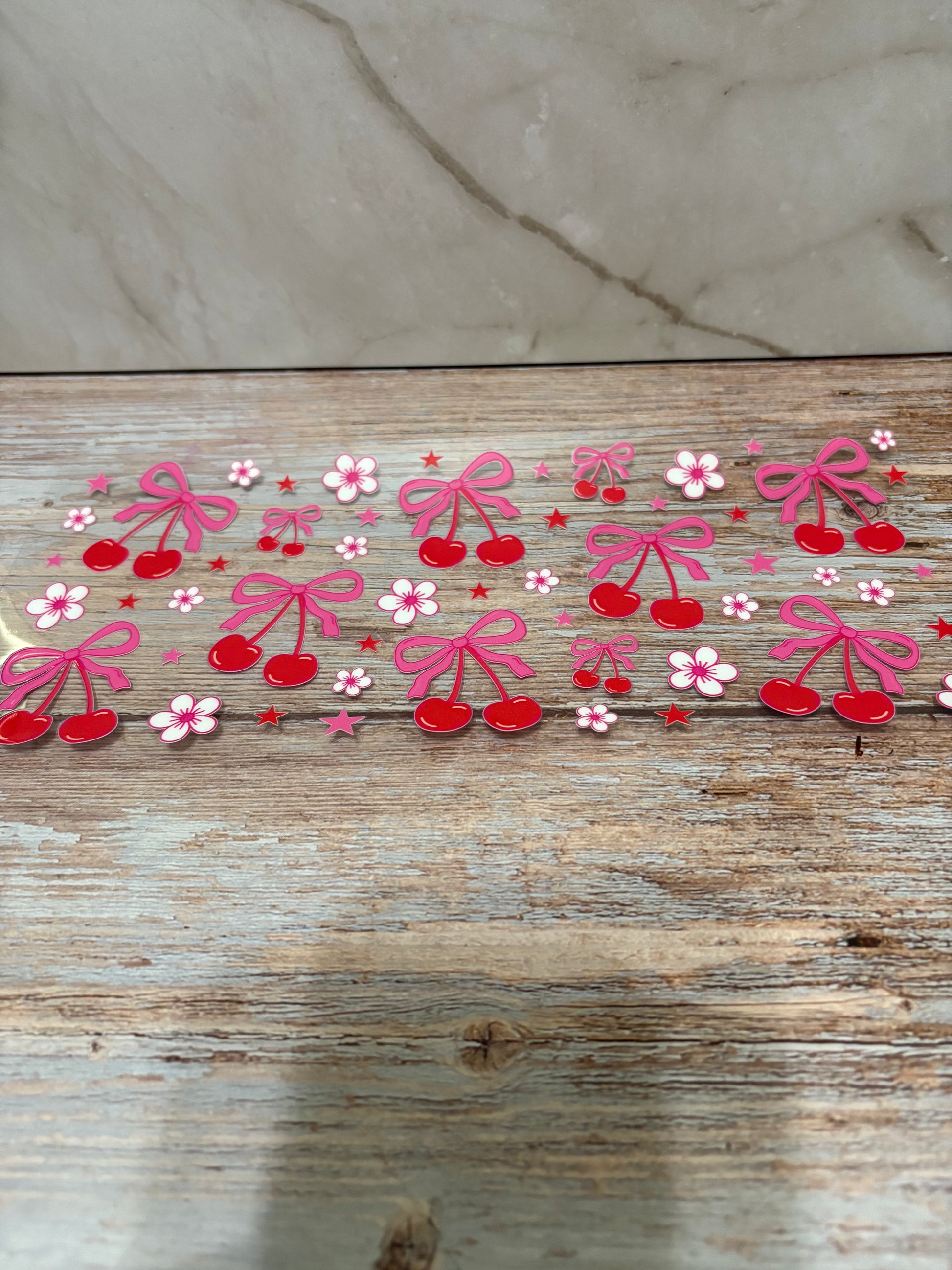 Bows and Cherries - Whimsical Cups