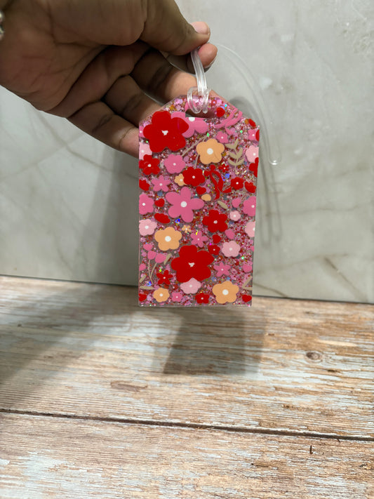 Flowers with glitter back - Whimsical Cups