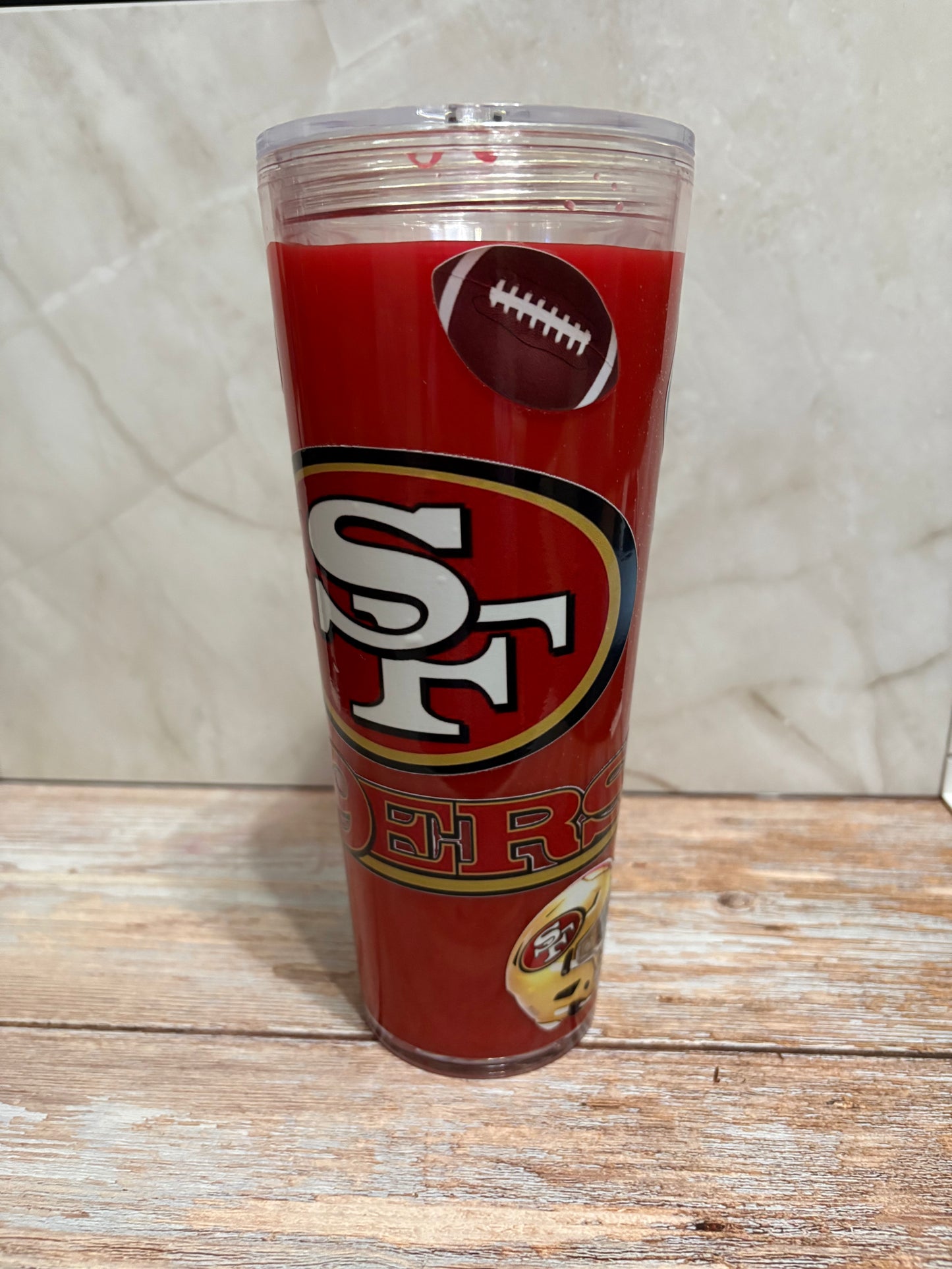 24oz 49ers Snow Globe Tumbler