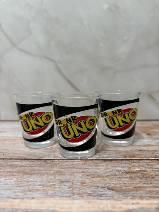 Drunk UNO Set of 3 Shot Glasses