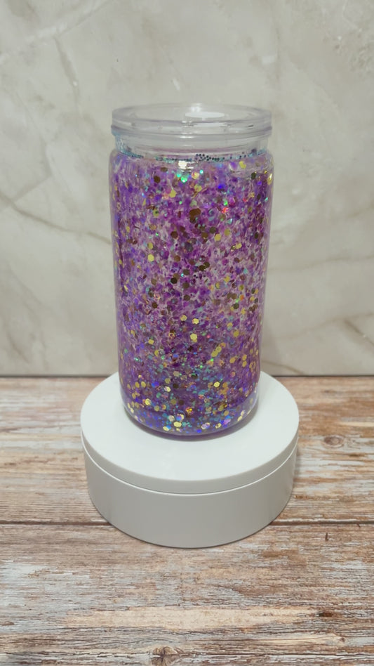 16oz Medium Flow Snow Globe Tumbler- Add a wrap of your choice to your cart